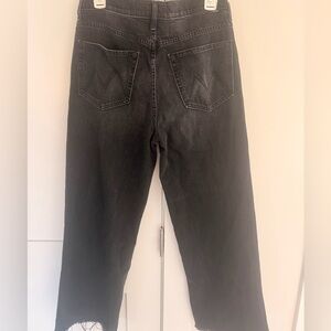 MOTHER woman’s black Relaxed Jeans